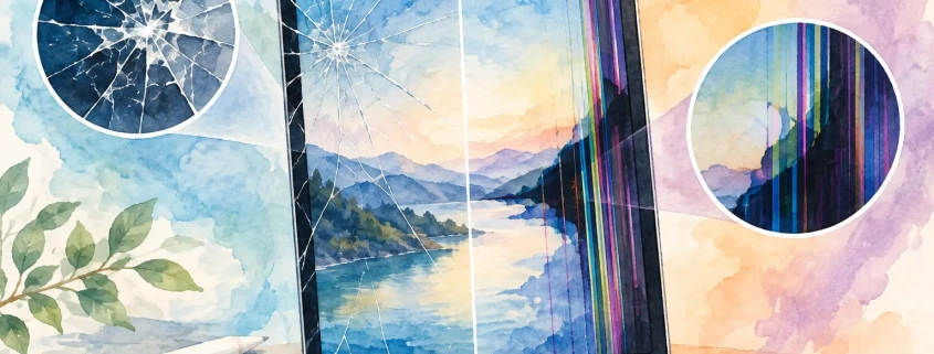 iPad glasschade versus lcd-schade herkennen